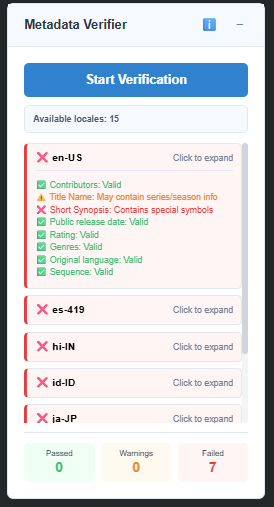 Metadata Validation Result 2