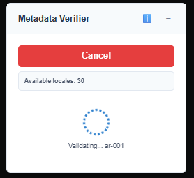 Metadata Validator Existing
